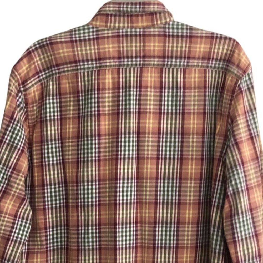 Eddie Bauer Woven Heavy Cotton Plaid Workwear Shirt Mens Sz XL Outdoors Gorpcore - Picture 7 of 14